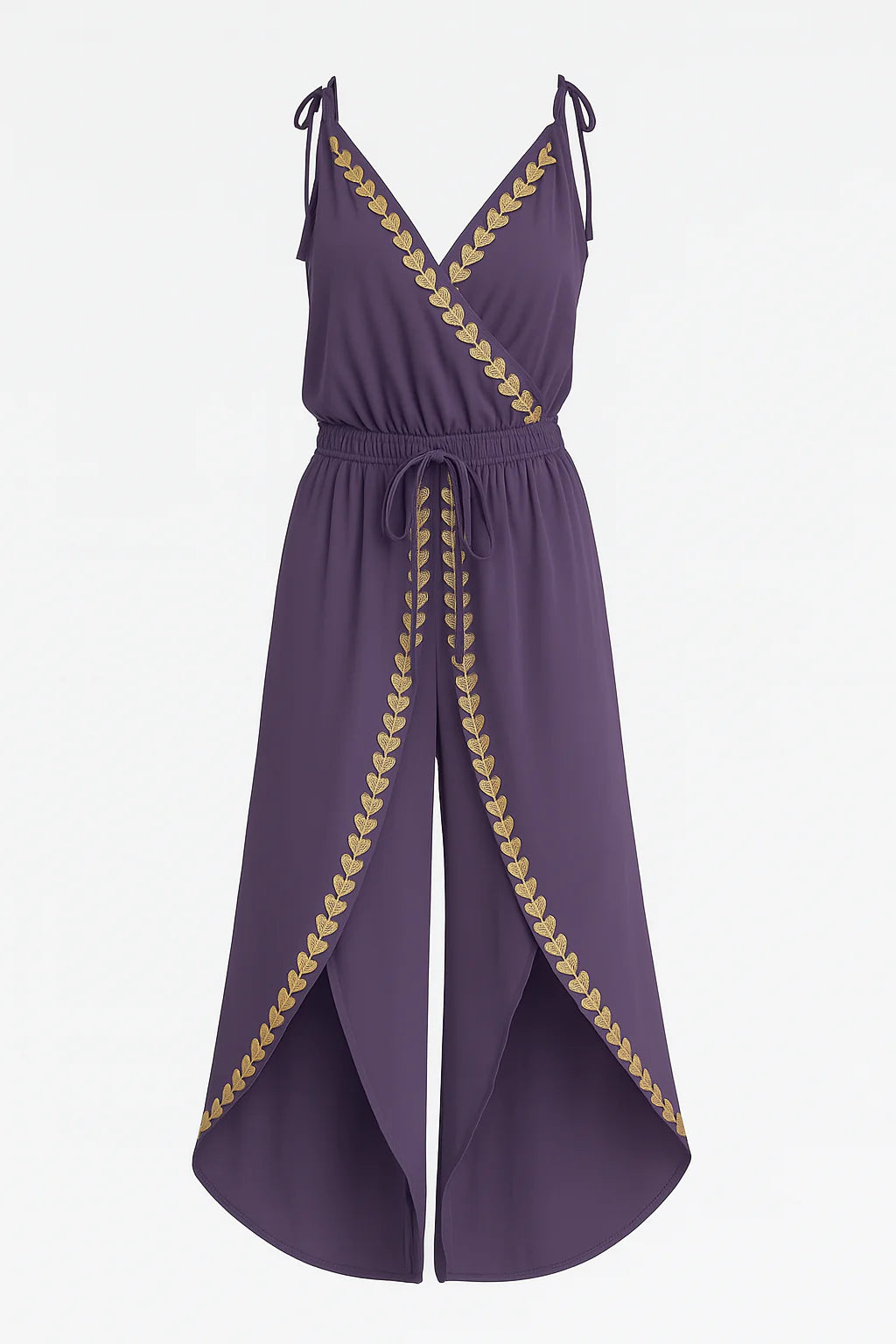 Hermine - Luksuriøs Jumpsuit med Gyldne Detaljer
