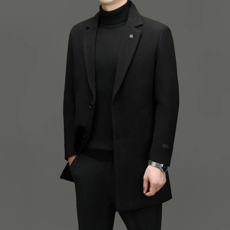 Arthur - Manteau Long Élégant en Laine