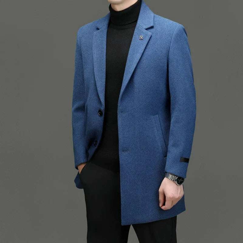 Arthur - Manteau Long Élégant en Laine