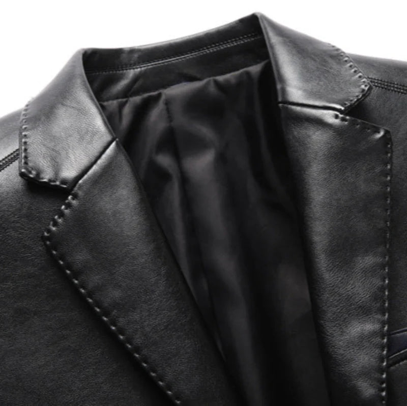Edward - Veste de Blazer en Cuir Premium Homme