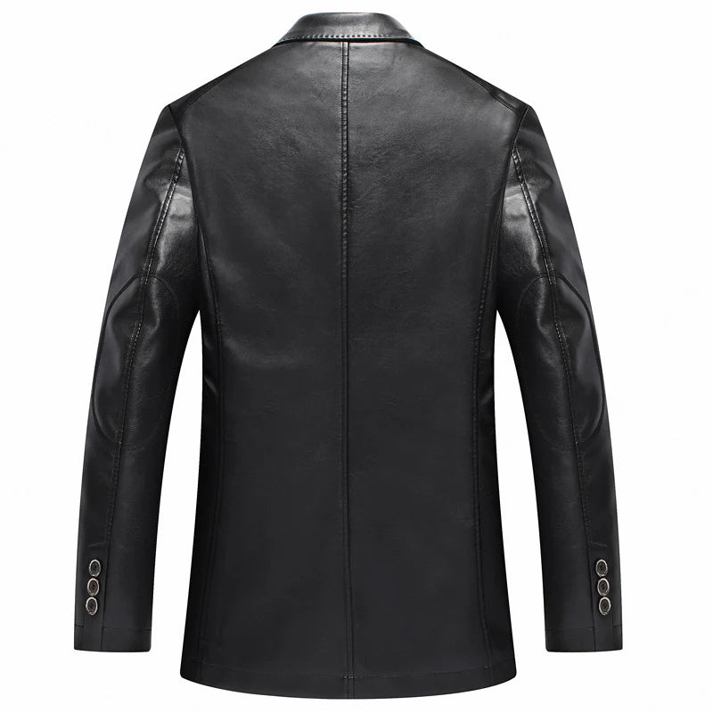 Edward - Veste de Blazer en Cuir Premium Homme