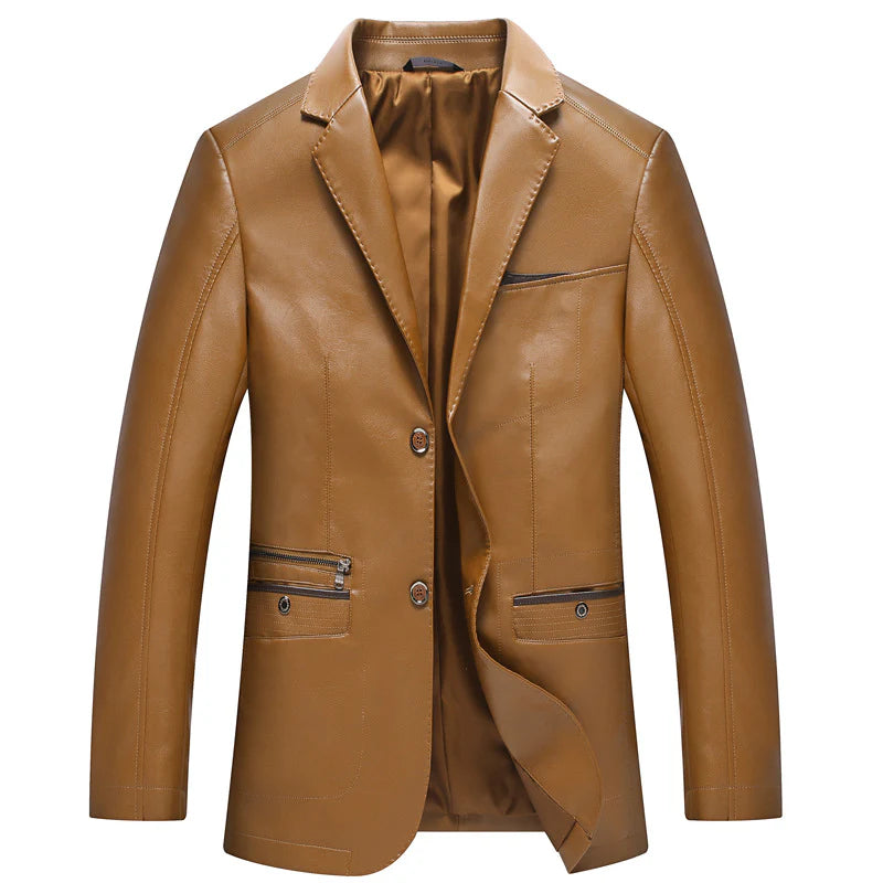 Edward - Veste de Blazer en Cuir Premium Homme