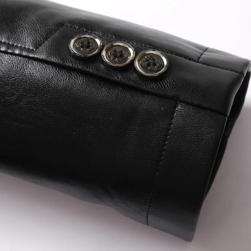 Edward - Veste de Blazer en Cuir Premium Homme