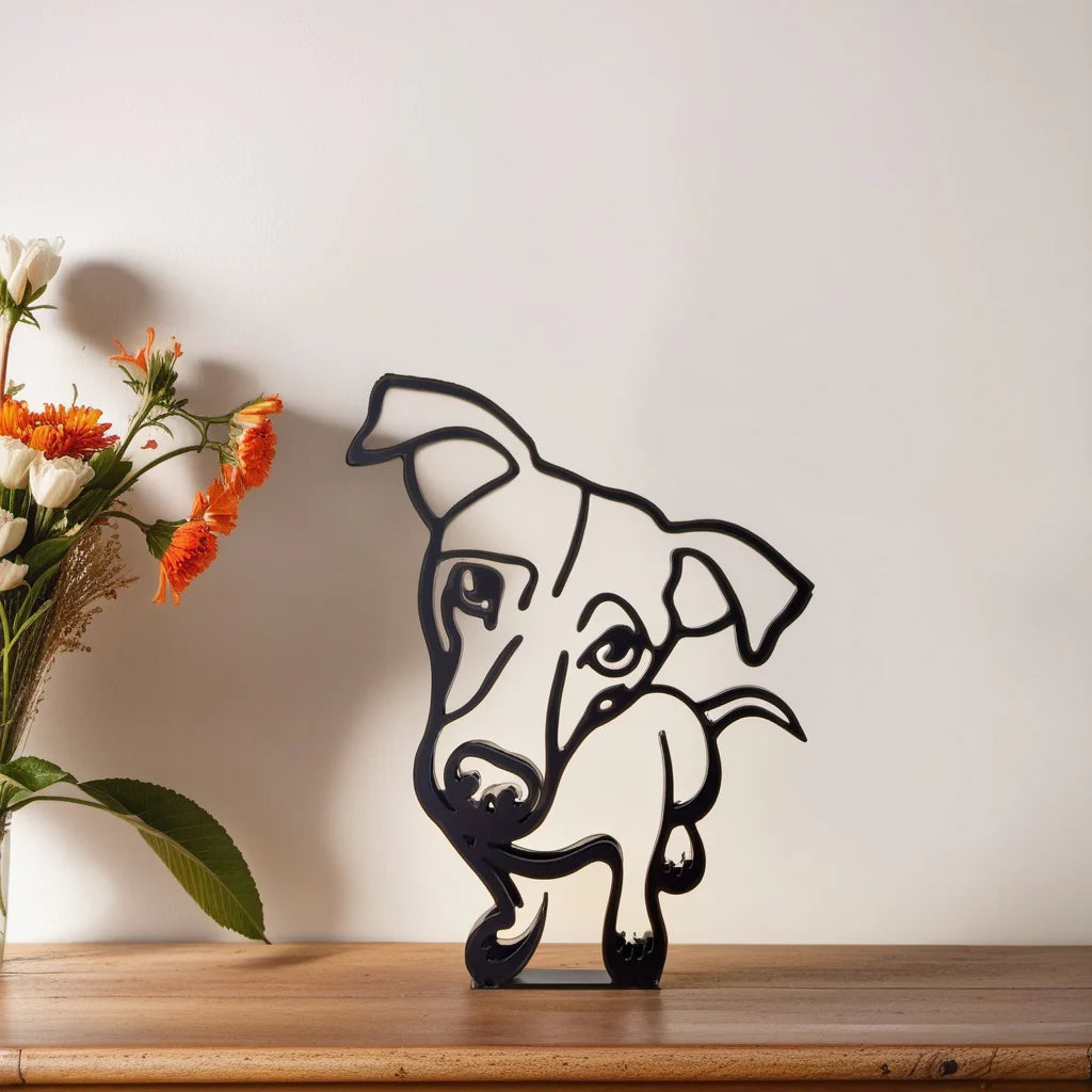 Skund™ - Hunderrace Line Art Skulptur