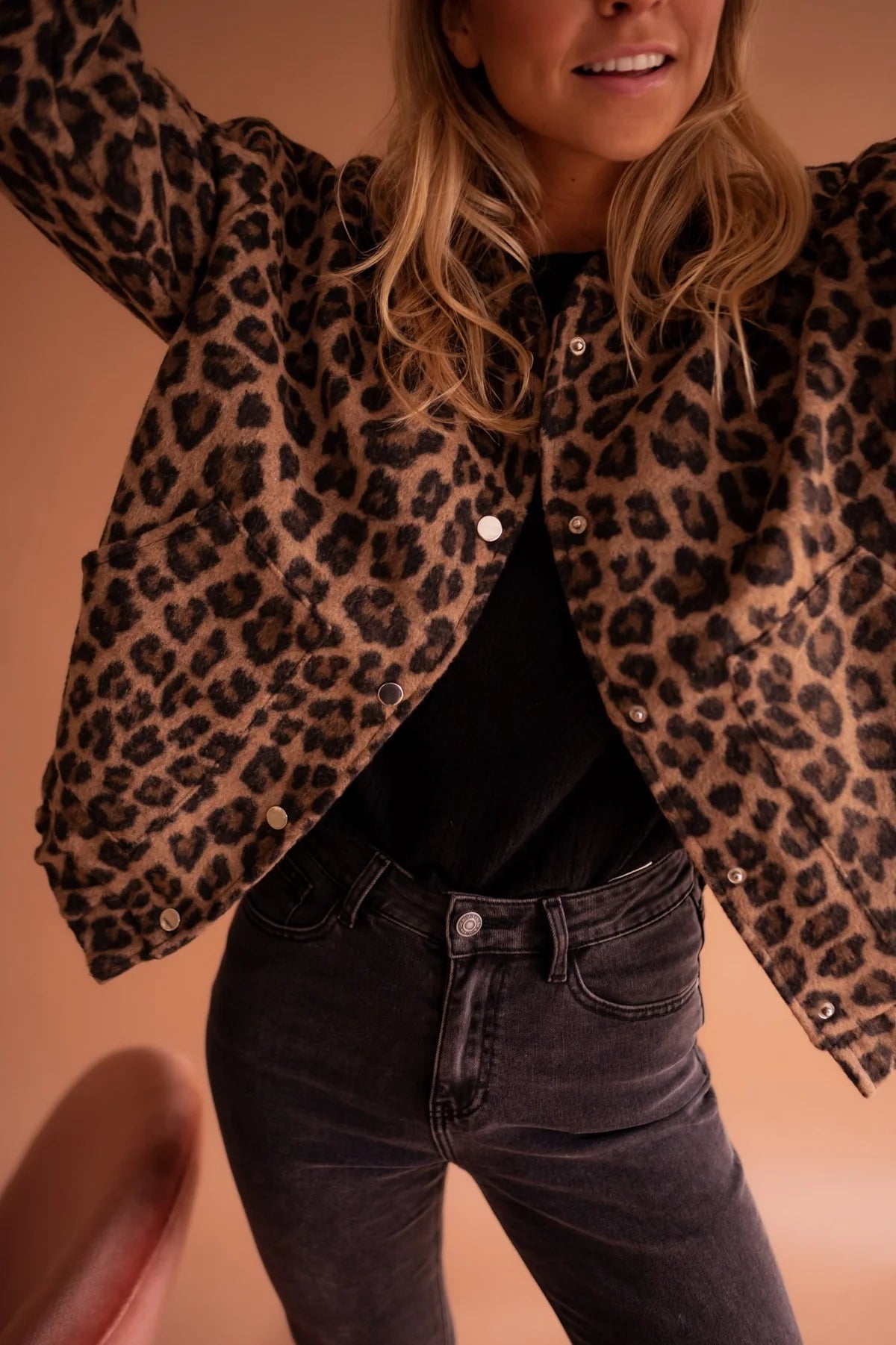 Vicky - Premiumkvalitet Trendy Leopardprintjakke