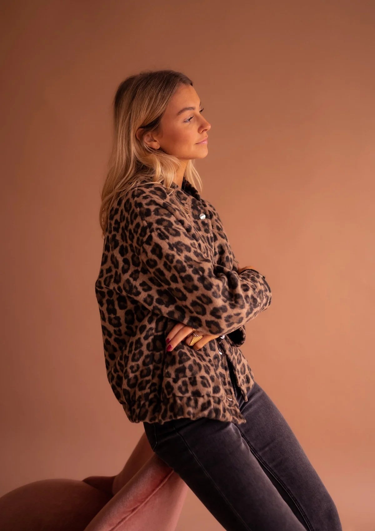 Vicky - Premiumkvalitet Trendy Leopardprintjakke