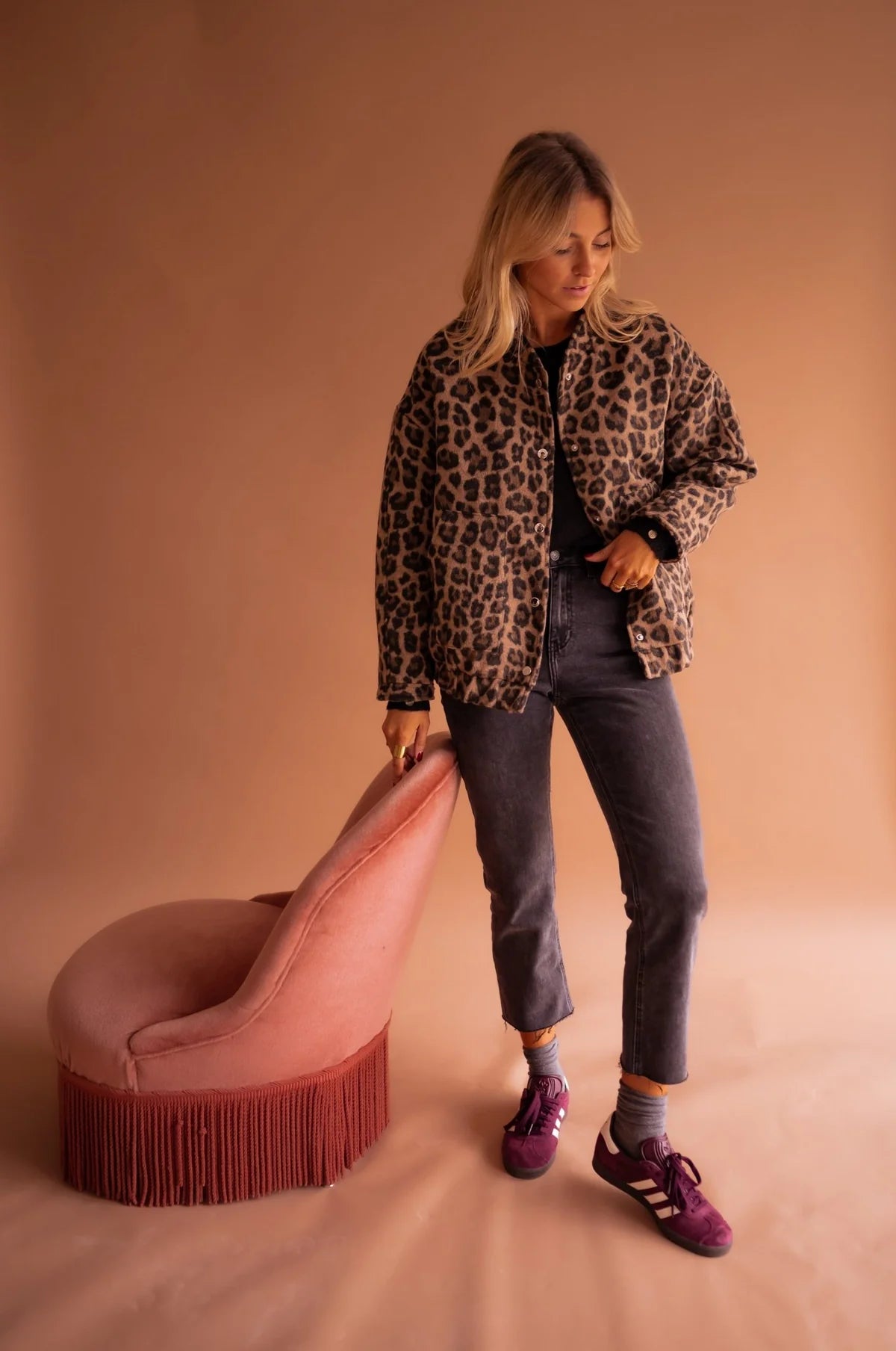 Vicky - Premiumkvalitet Trendy Leopardprintjakke