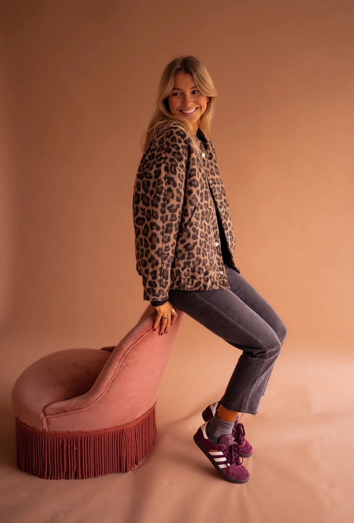 Vicky - Premiumkvalitet Trendy Leopardprintjakke