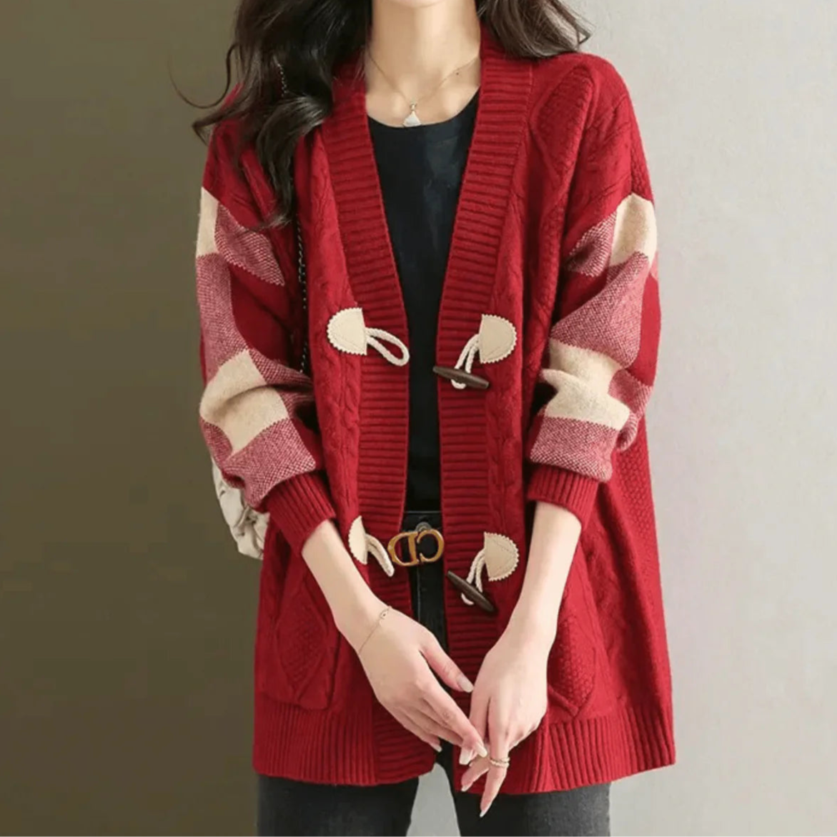 Tesni - Cardigan Tricoté en Maille Naturelle