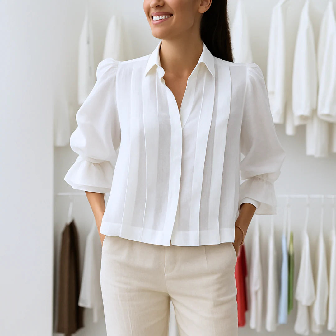 Darina - Elegantná a Ženská Plisovaná Košeľa