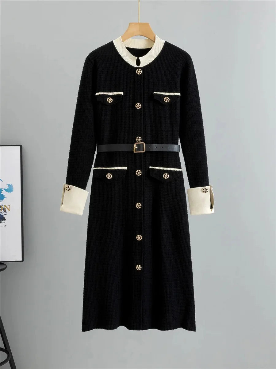 Oksana - Robe en Laine Sophistiquée