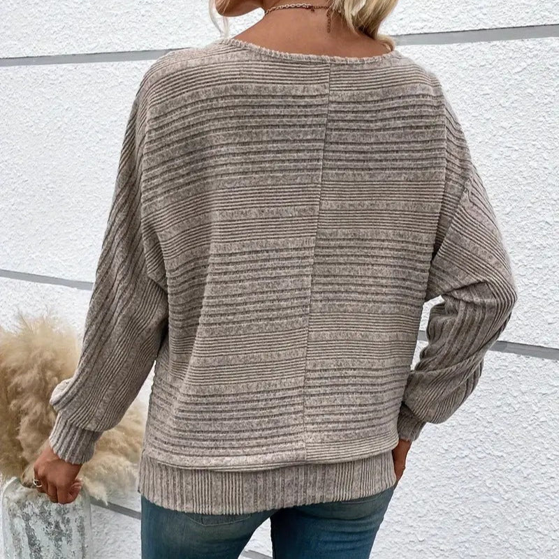 Kristen - Let Pullover med Flagermusærmer