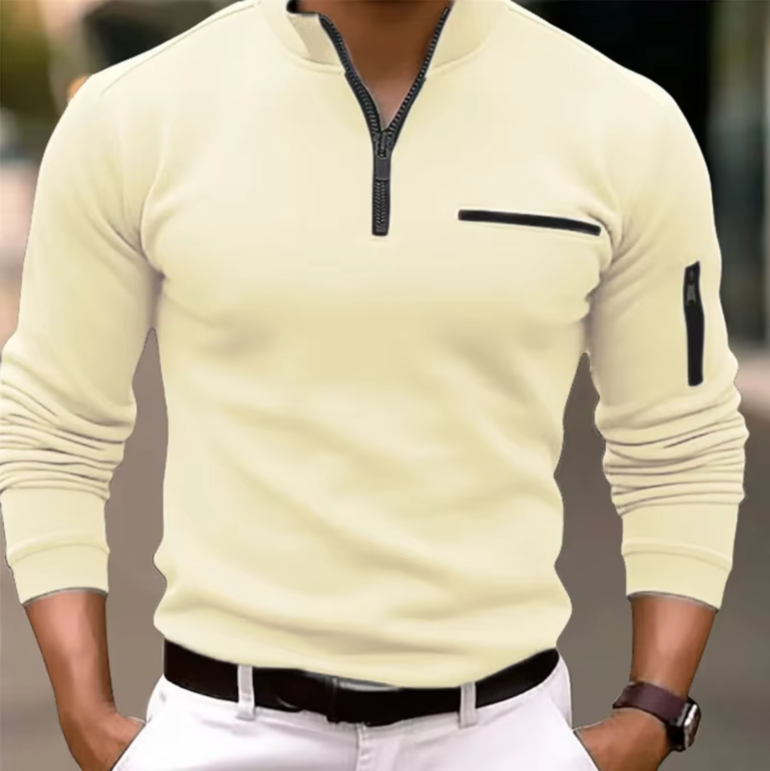 Tom - Sweat Doux Col Camionneur Homme
