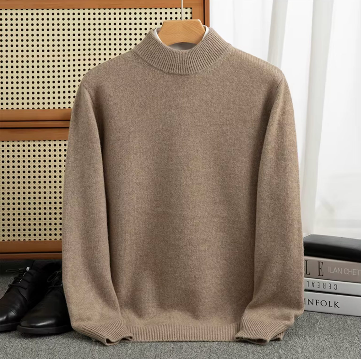 Marcin - Pull Homme en Cachemire Col Haut