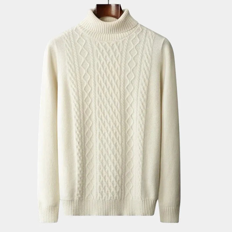 Rafael - Pull Col Roulé Tricot Cachemire Homme