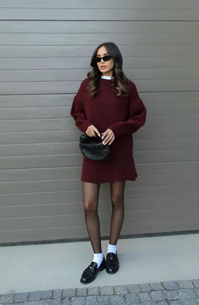 Emmy - Ensemble Pull et Jupe Douceur Cachemire