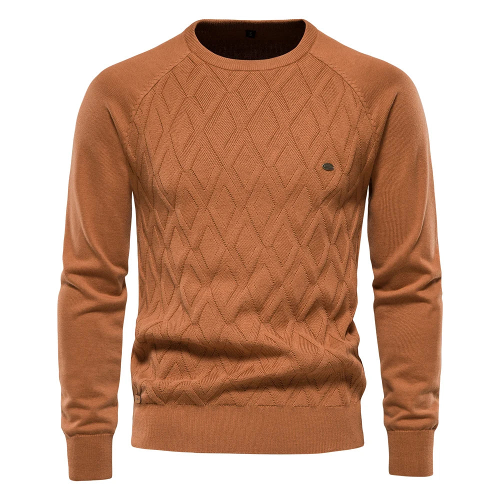 Jules - Pull en Maille Homme Losanges