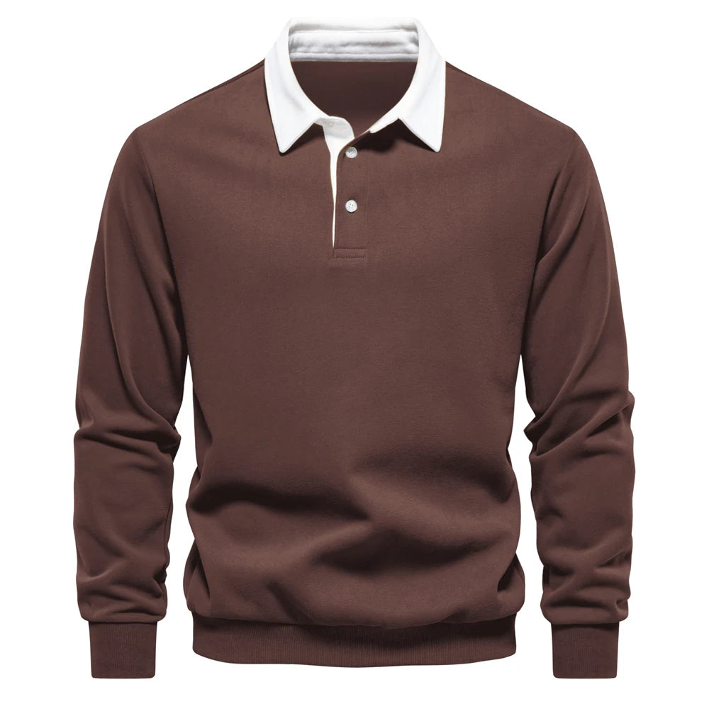 Laurent - Pull à Col Polo Boutonné Élégant