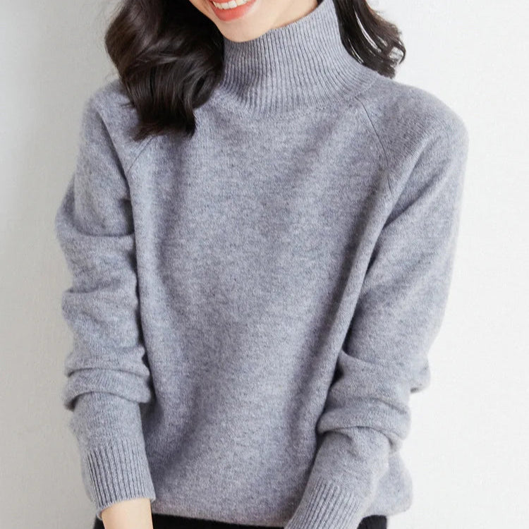 Kenza - Pull Chaud Col Montant Cachemire