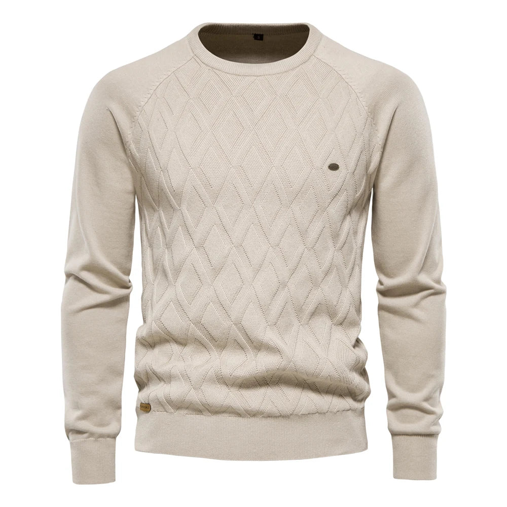 Jules - Pull en Maille Homme Losanges