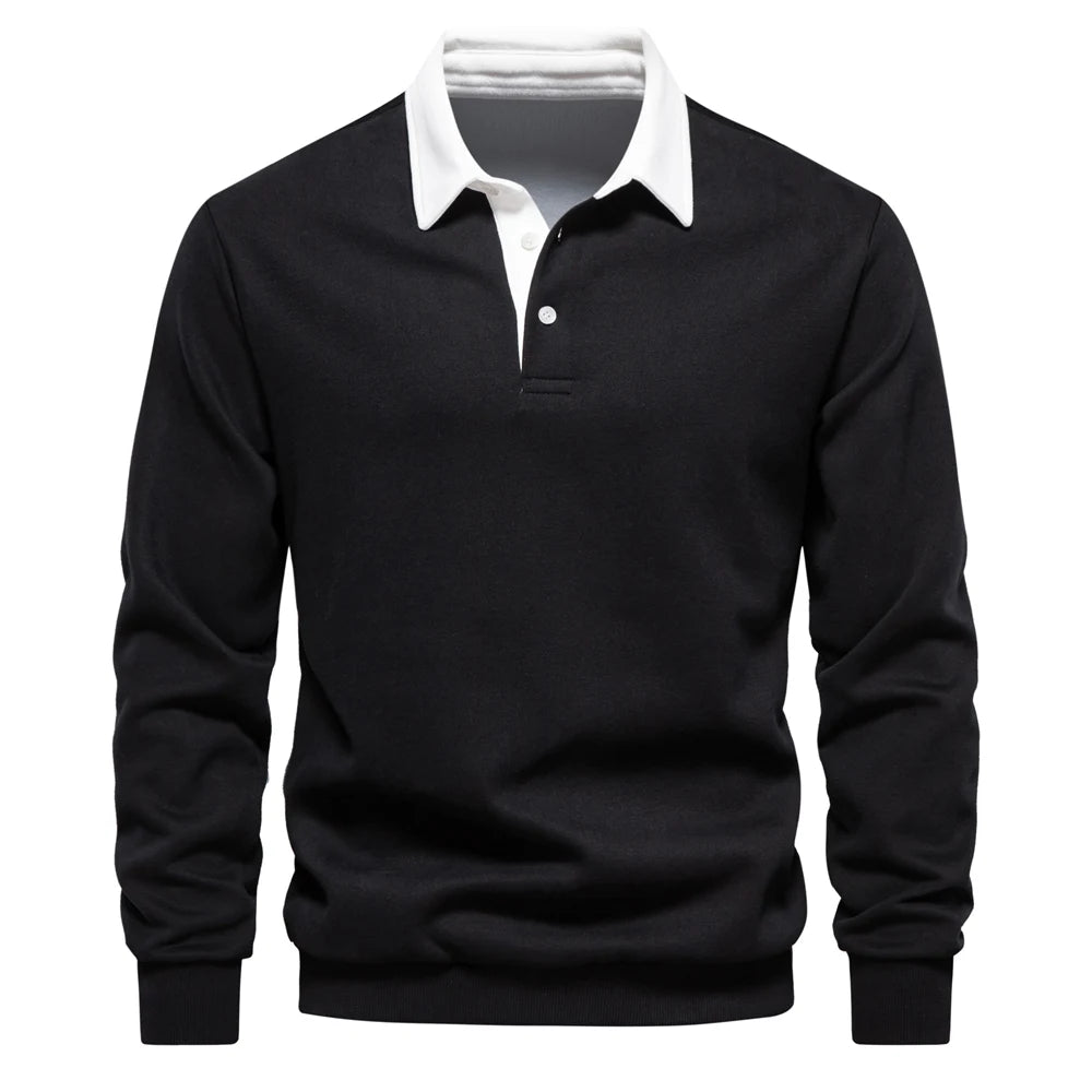 Laurent - Pull à Col Polo Boutonné Élégant