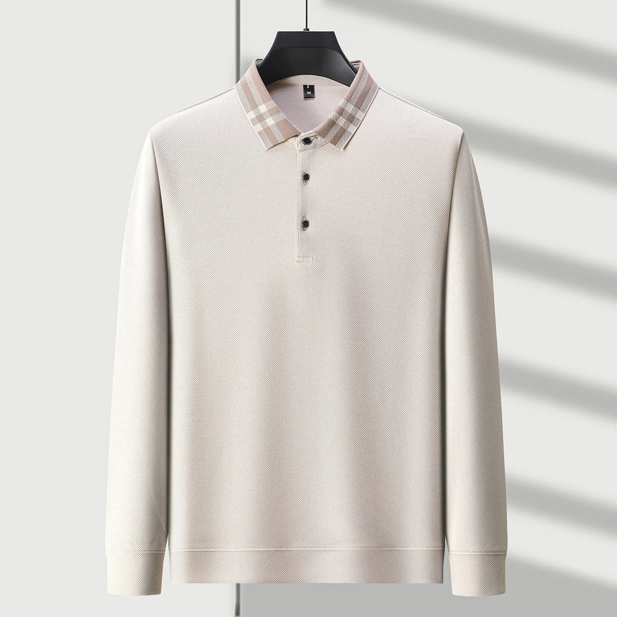 Baptiste - Prestige Sweater Polo med Ternet Krave