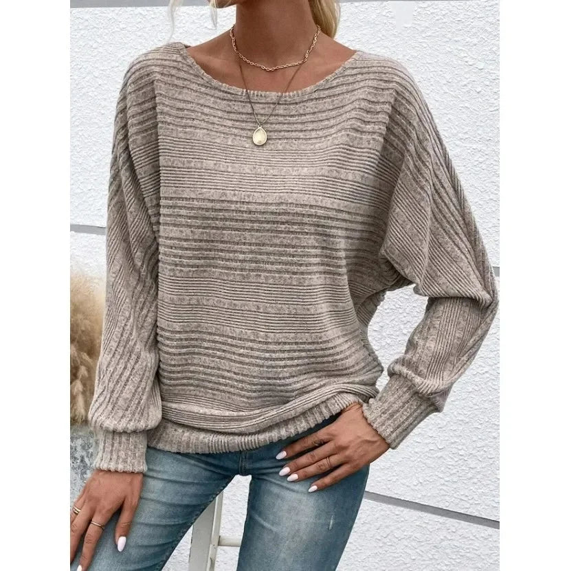Kristen - Let Pullover med Flagermusærmer