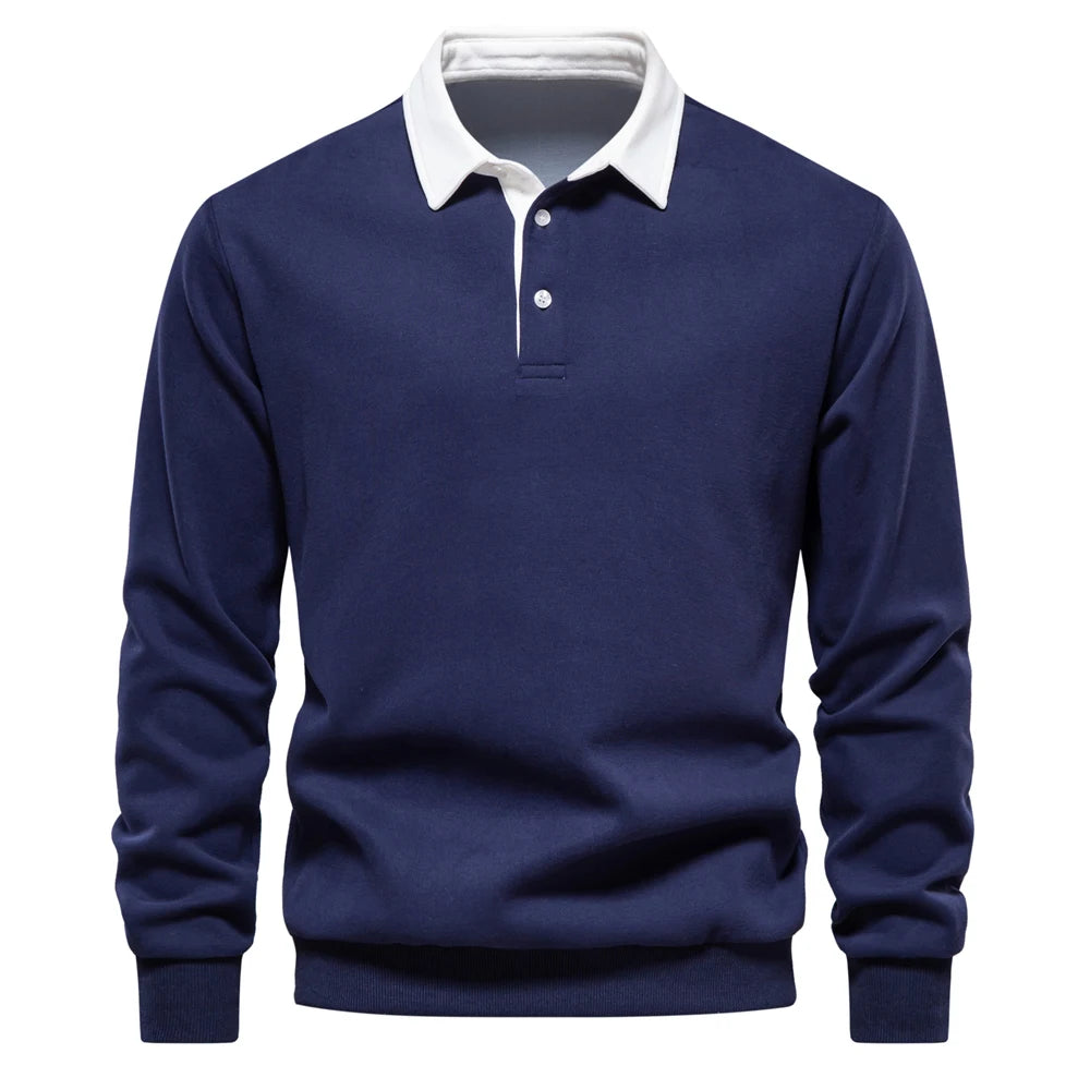 Laurent - Pull à Col Polo Boutonné Élégant