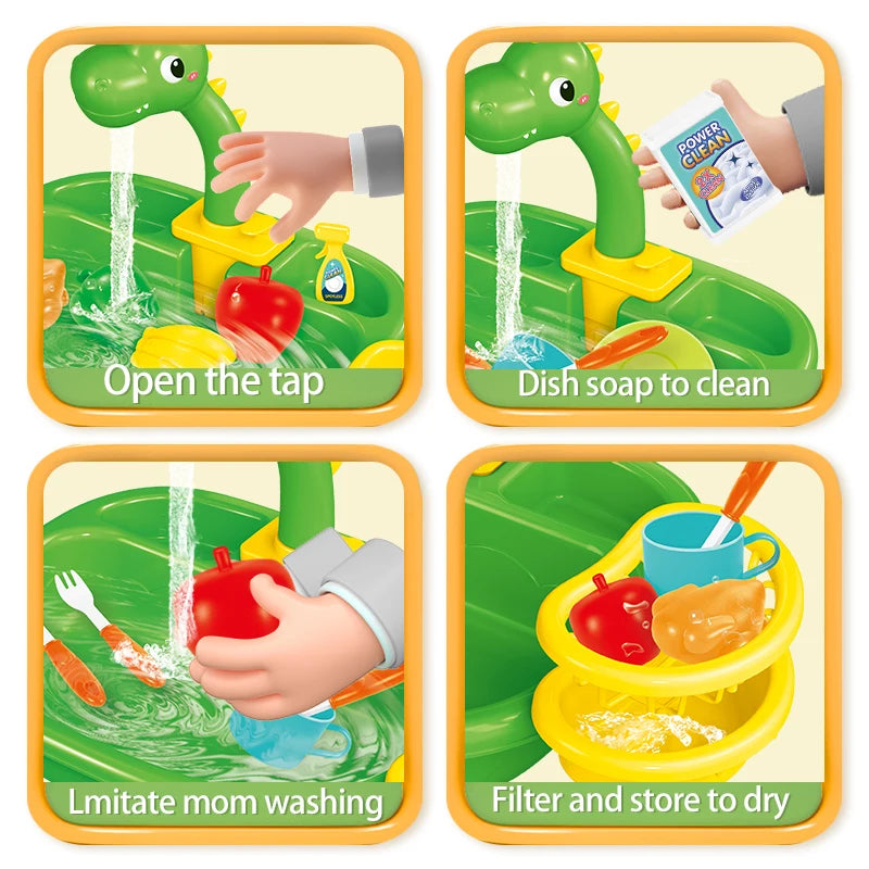 Kitcheau® Jeu Évier Électrique à Eau 17pcs