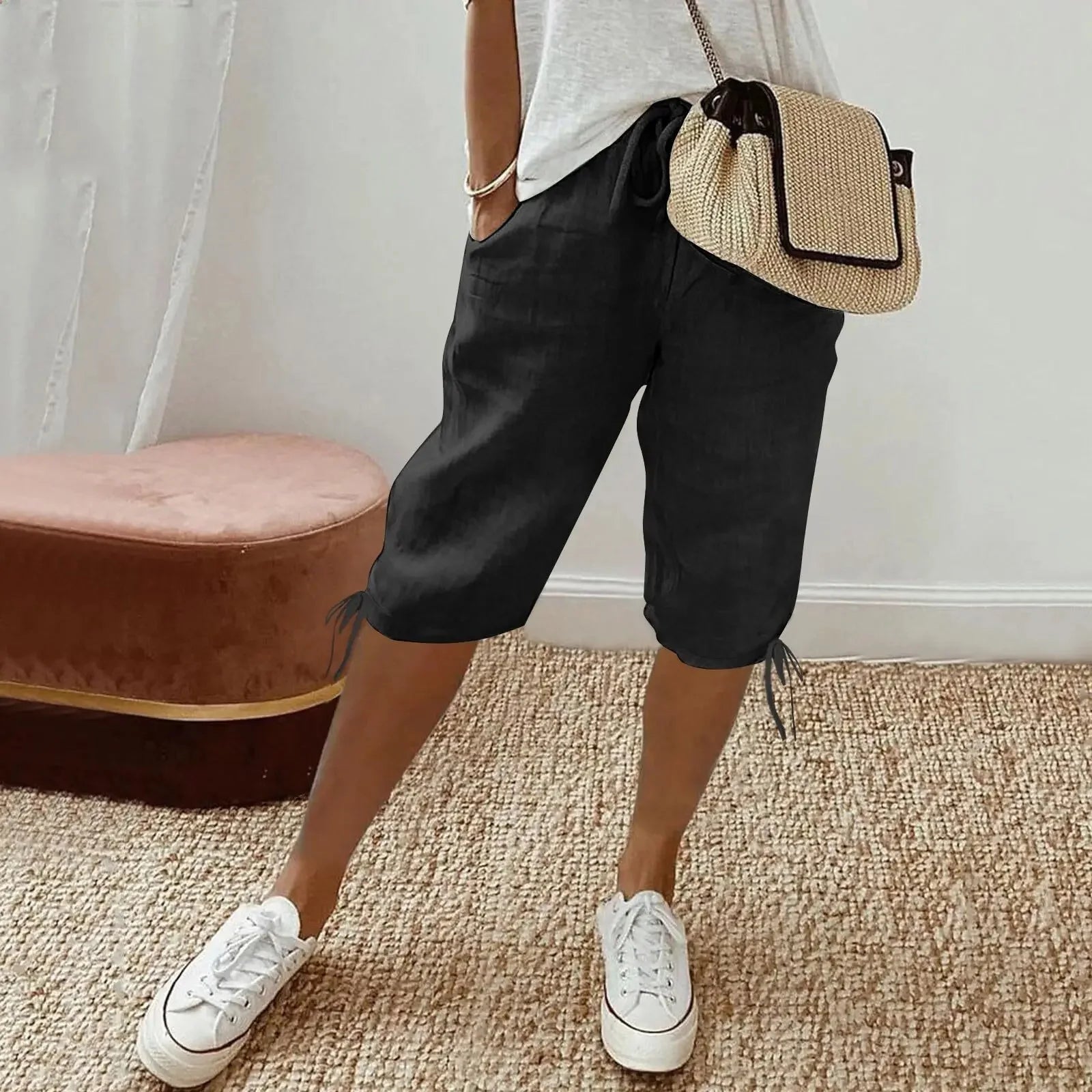 Lalita - Deluxe Linned Lange Shorts