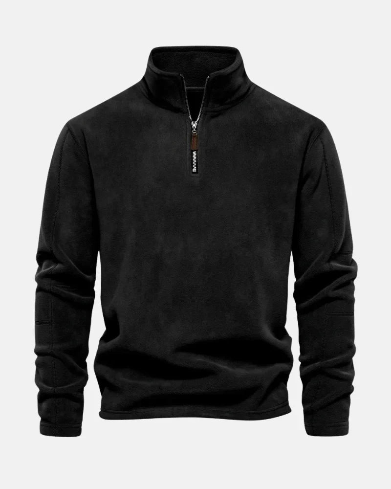 Marcus - Na Mieru Šitý Fleece s Polovičným Zipsom