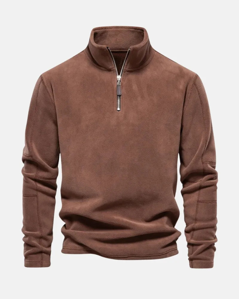 Marcus - Na Mieru Šitý Fleece s Polovičným Zipsom