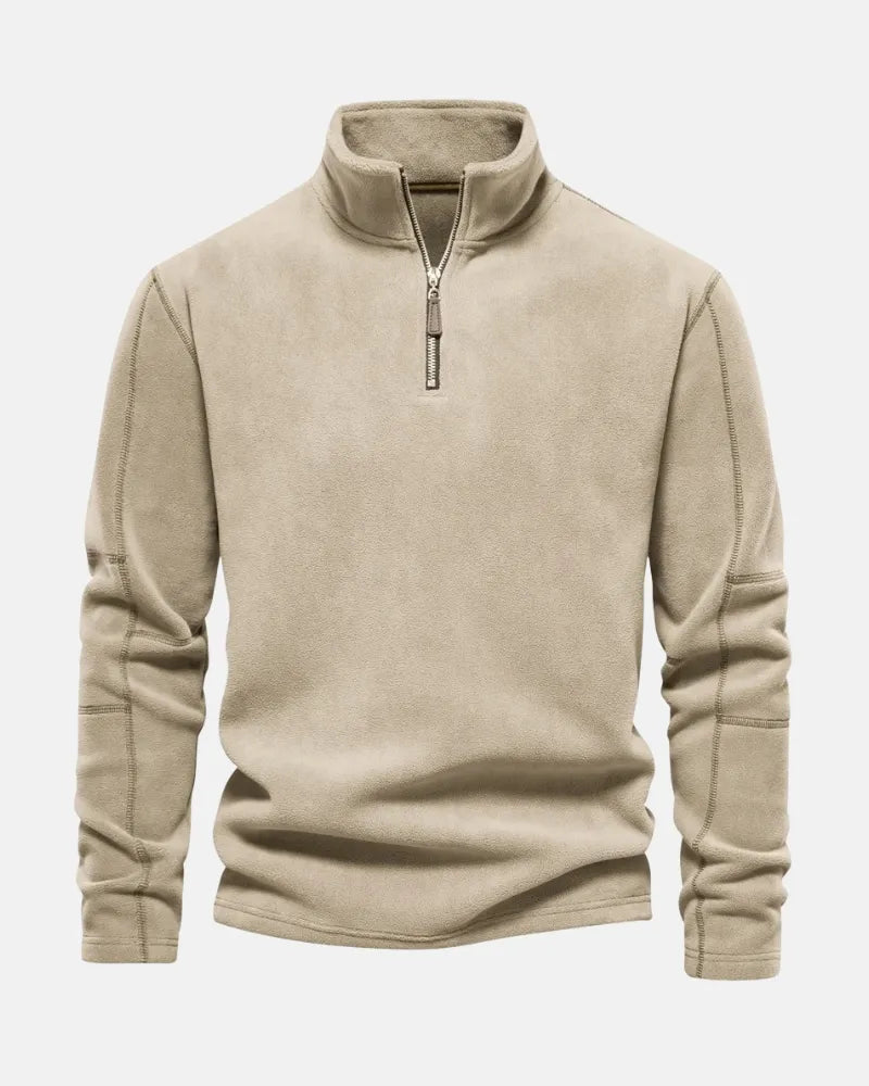 Marcus - Na Mieru Šitý Fleece s Polovičným Zipsom