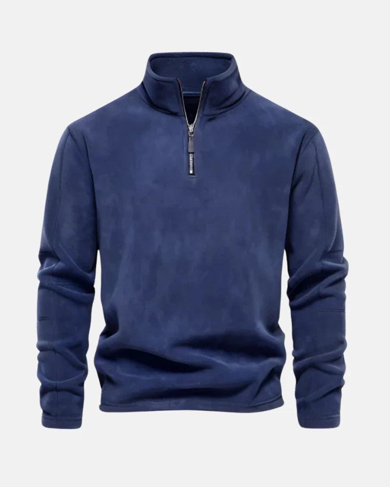 Marcus - Na Mieru Šitý Fleece s Polovičným Zipsom
