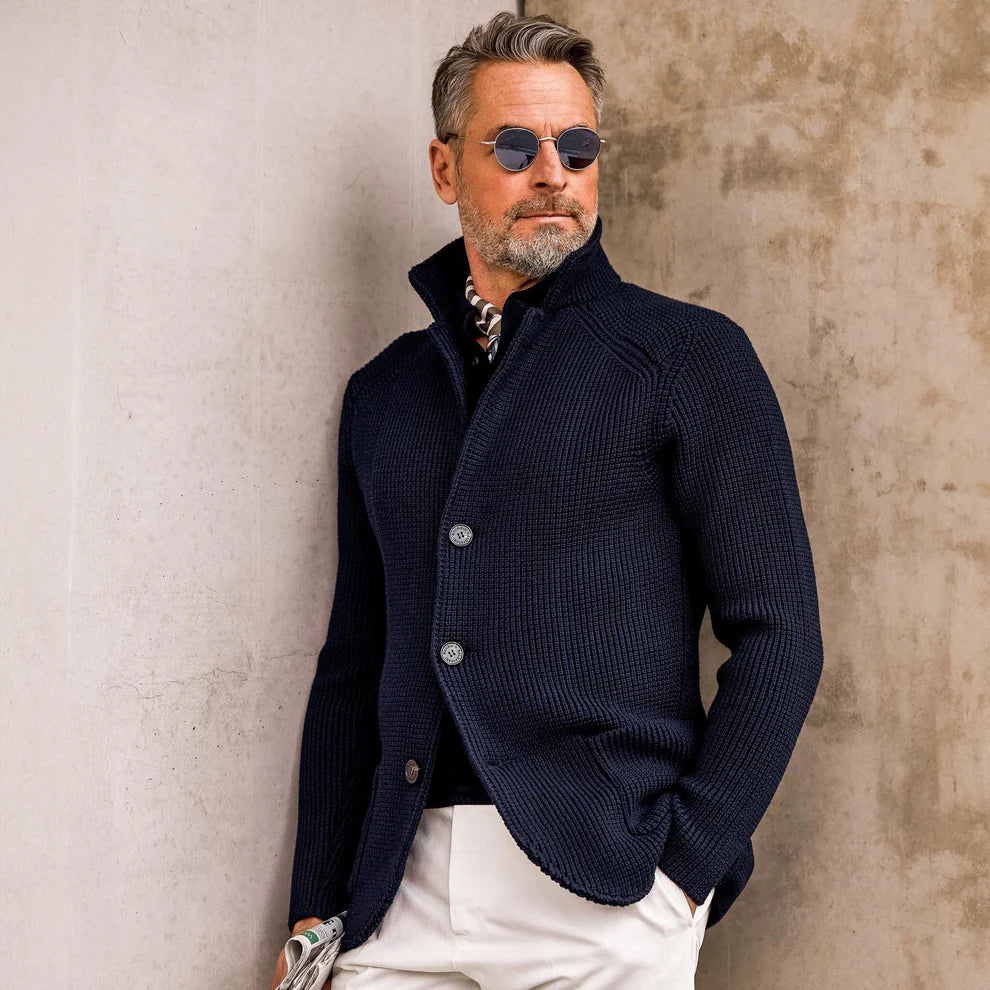 Renato - Vlnený Kardigán s Pánskou Eleganciou