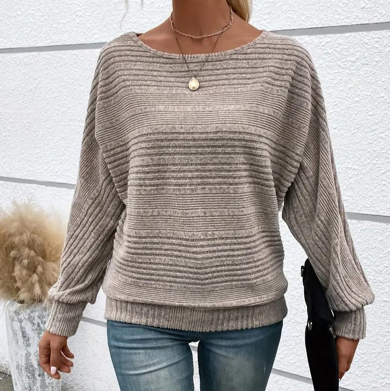 Kristen - Let Pullover med Flagermusærmer
