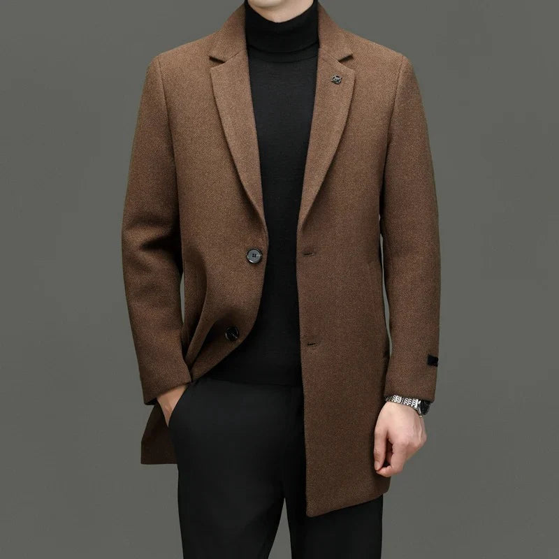 Arthur - Manteau Long Élégant en Laine
