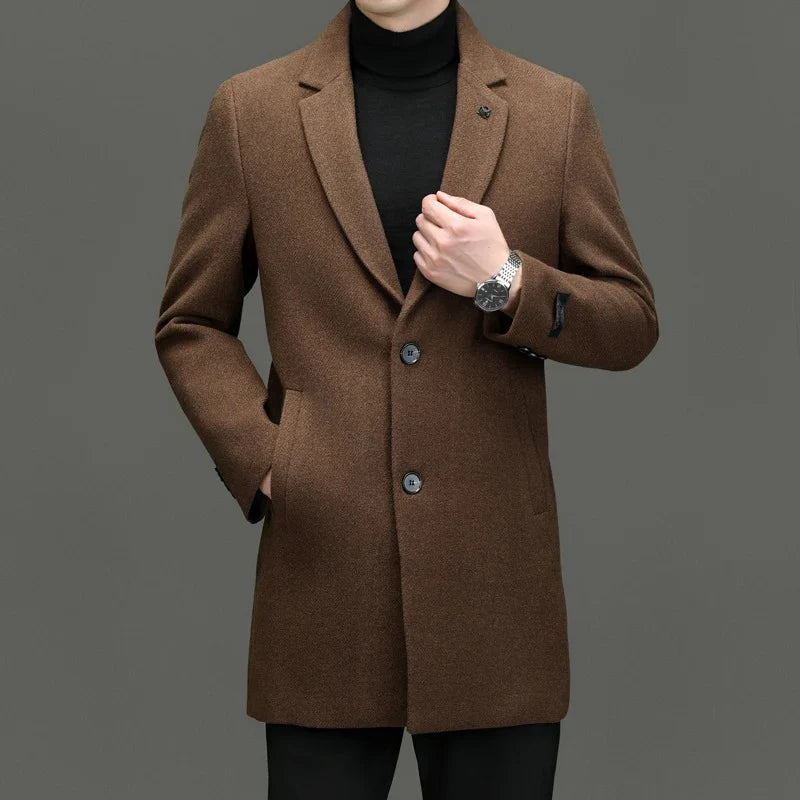 Arthur - Manteau Long Élégant en Laine