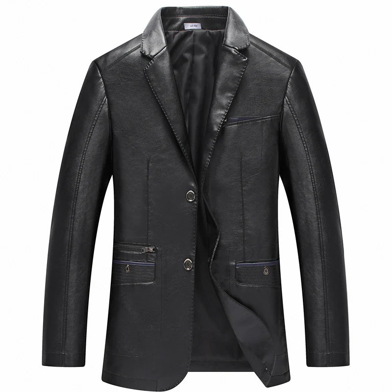 Edward - Veste de Blazer en Cuir Premium Homme