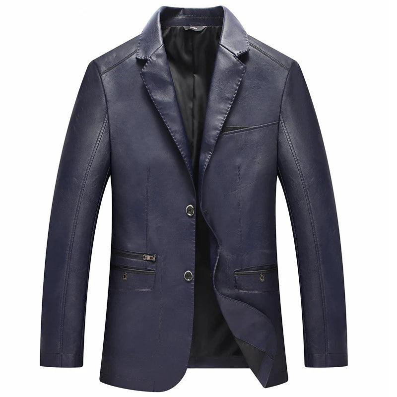Edward - Veste de Blazer en Cuir Premium Homme