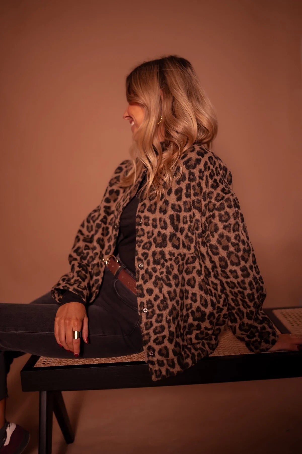 Vicky - Premiumkvalitet Trendy Leopardprintjakke